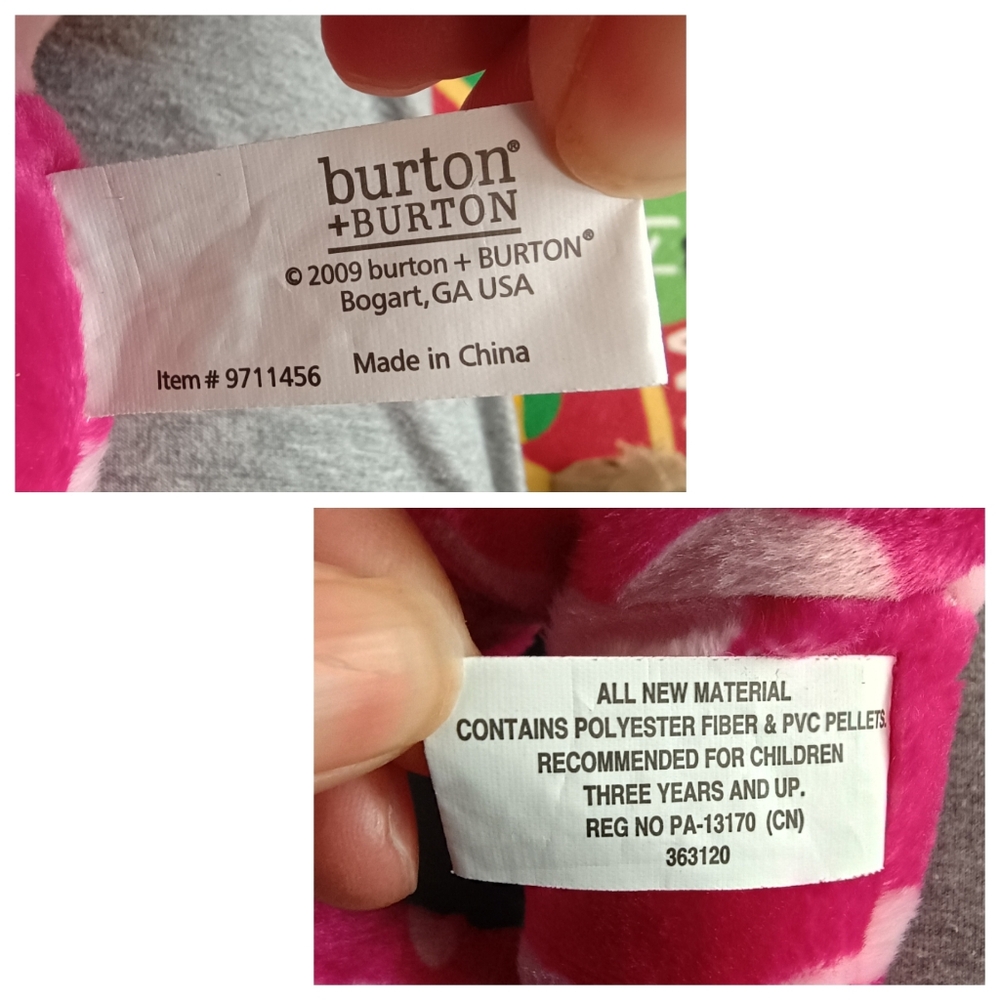 Burton Burton Kiss Me long legs & Arms polka dot Sitting pink plush frog ๐ธ 13in - Picture 15 of 16